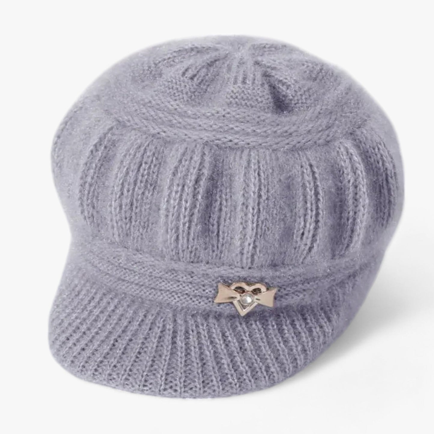 Gestrickte Korallenfleece-Mütze - Doppelte Wärmeisolierung