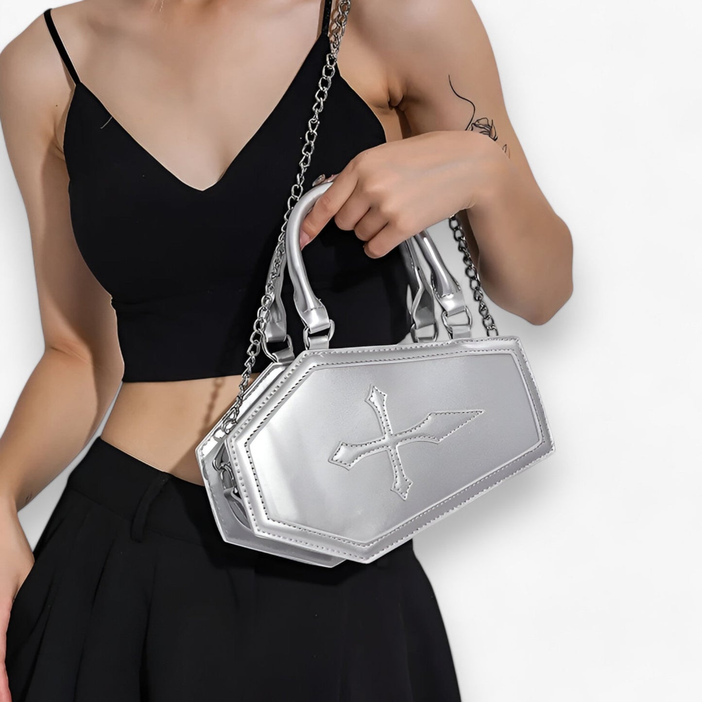 Sarg-Kettenhandtasche - Geräumig und elegant für Halloween-Cosplay