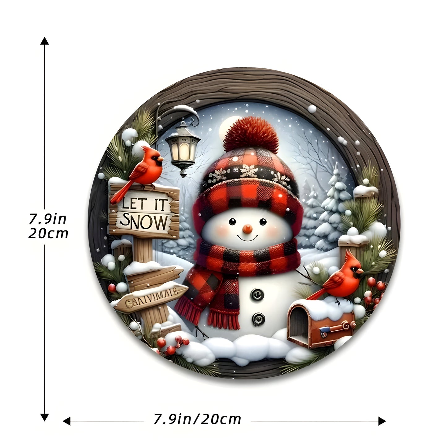 Festliche Eleganz | Weihnachts Tischmittelstück Acryl Kranz - Perfekt für Wand- oder Türdekoration