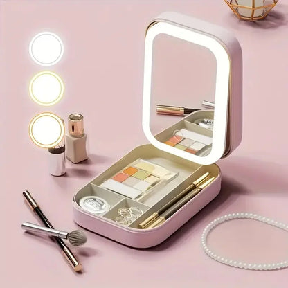 GlamBox™ - Dreifarbiger verstellbarer Make-up-Spiegelkoffer