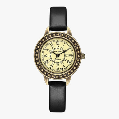 Laurel | Vintage Lederuhr mit römischem Ziffernblatt