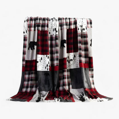 Luxuriöse Weihnachtsdecke aus Fleece - Elegante und kuschelige Urlaubsdekoration