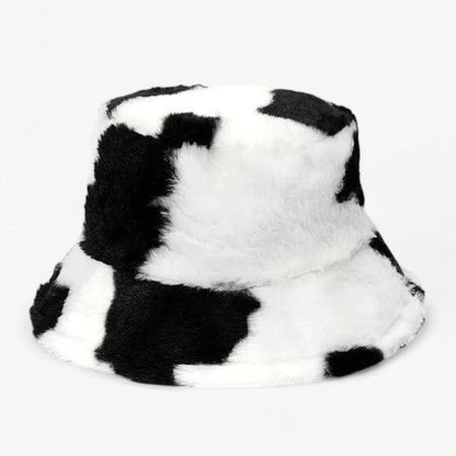Jasmijn - Winterkappe mit Leopardenmuster aus Kunstpelz