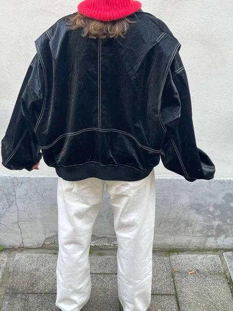 Schicke Damen-Kunstlederjacke