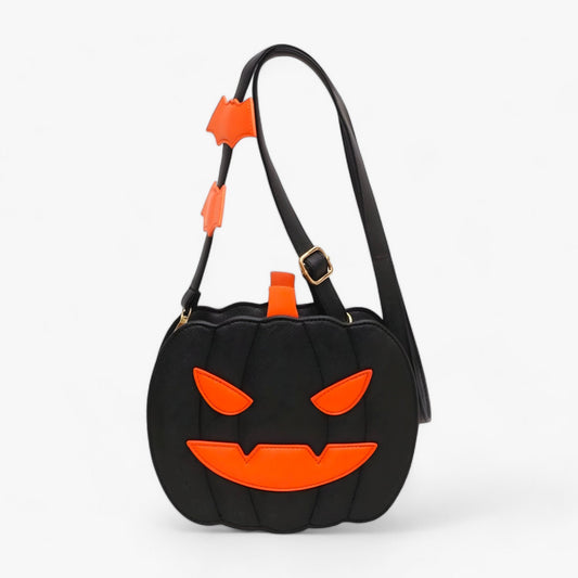 Kürbistasche mit teuflischen Augen - Transporttasche für Süßigkeiten und mehr für Halloween