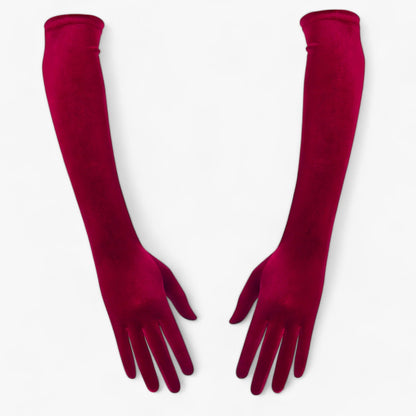 Damen-Velourhandschuhe - Eleganter Retro-Stil und Wärme