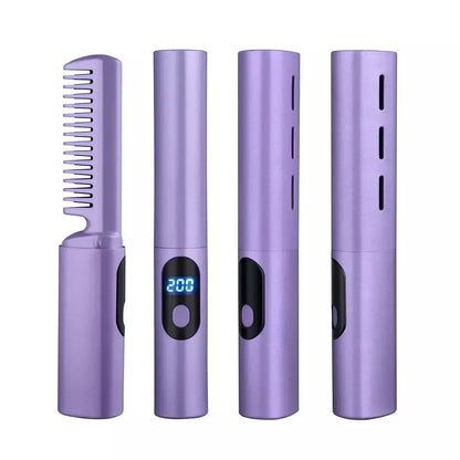 GlowTress Go™ - Kabelloser tragbarer USB-Haarglätter