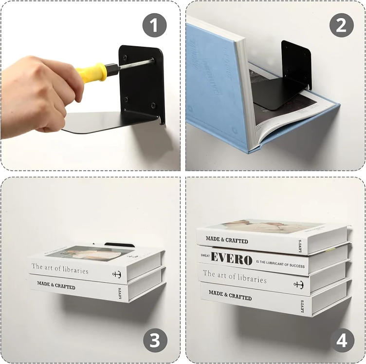 AirShelf™ Lassen Sie Ihre Bücher an der Wand schweben