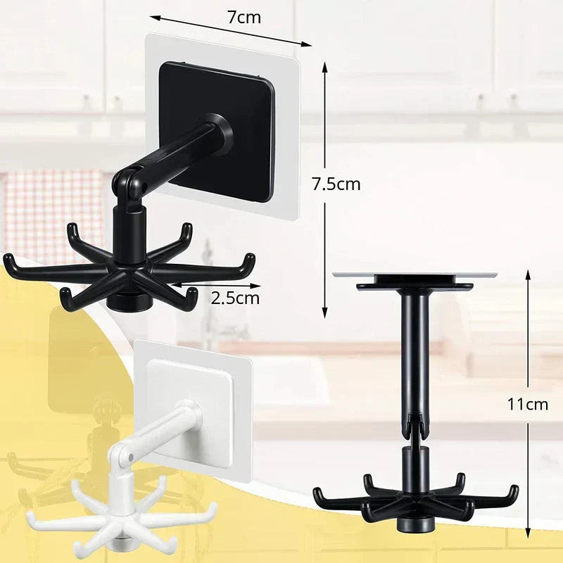 HookFlow™ 360° drehbarer selbstklebender Universalhaken