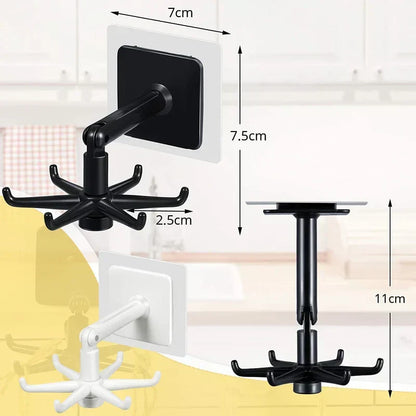 HookFlow™ 360° drehbarer selbstklebender Universalhaken