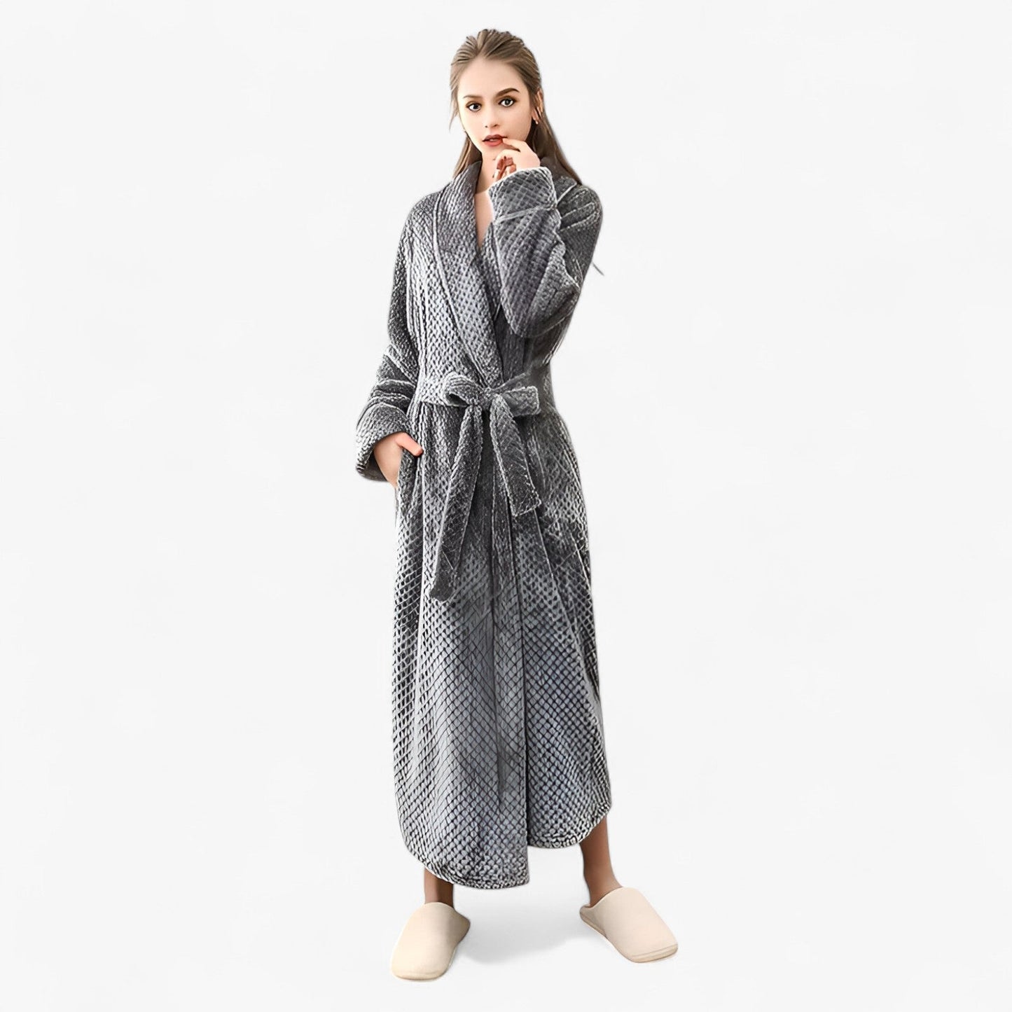 Sofia | Weiche Fleece-Bademantel