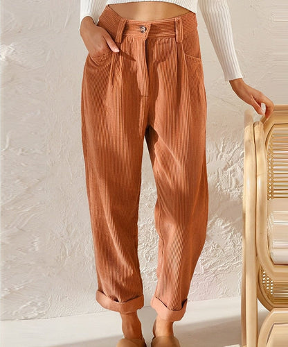 Elegante Damen Cordhose mit Hoher Taille – Naima