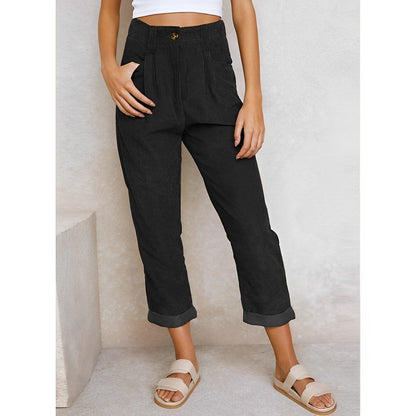Elegante Damen Cordhose mit Hoher Taille – Naima