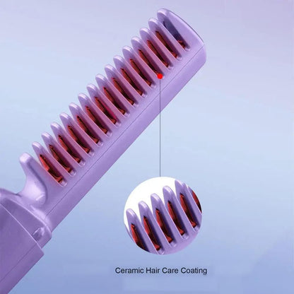 GlowTress Go™ - Kabelloser tragbarer USB-Haarglätter