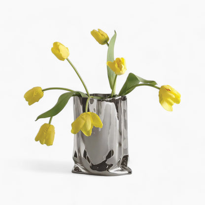 Gefaltete Blumenvase | Zeitgenössische Dekoration, Ideal für Jeden Raum