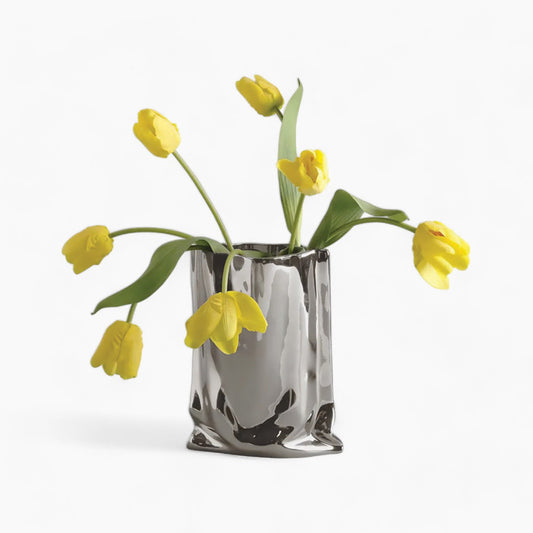 Gefaltete Blumenvase | Zeitgenössische Dekoration, Ideal für Jeden Raum