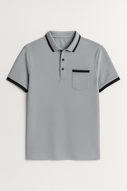 Rue | Elegantes Herren-Polo mit Kontrast-Details
