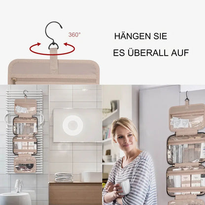 Große Kosmetiktasche mit viel Platz - überall organisiert bleiben