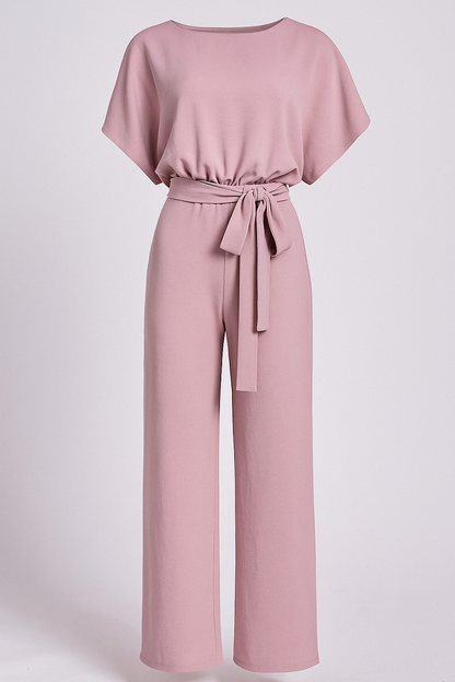 Wolff | Eleganter Damen-Jumpsuit mit Taillengürtel und fließenden Ärmeln