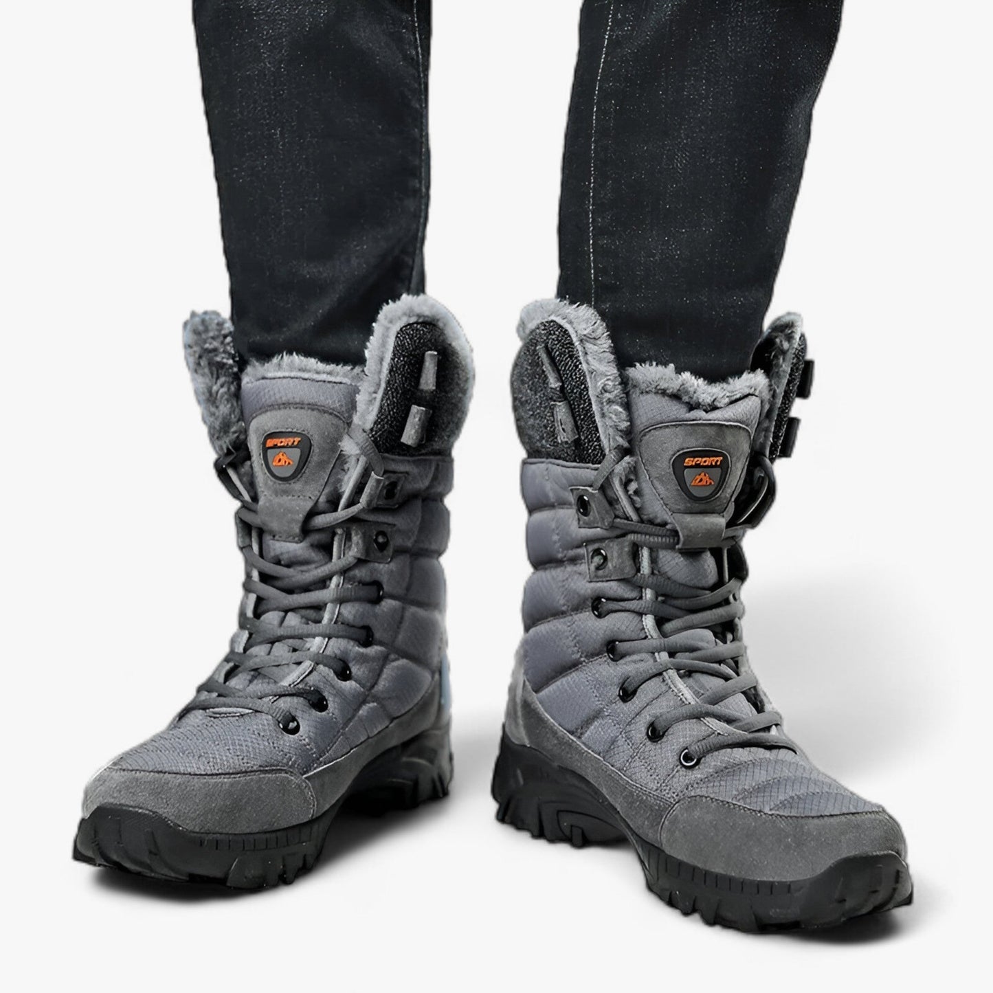 Hohe Lederstiefel für Schnee - Ultra Warm und Wasserdicht für Herren