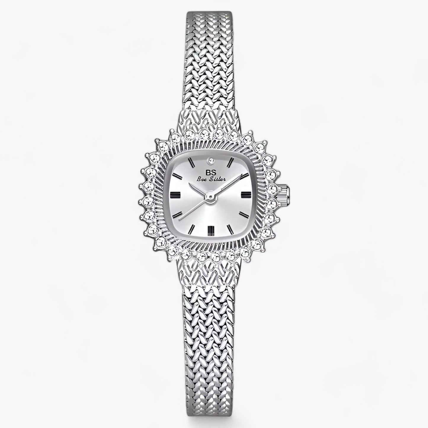 Goldenes Mesh | Glamour-Uhr - Glänzende Raffinesse