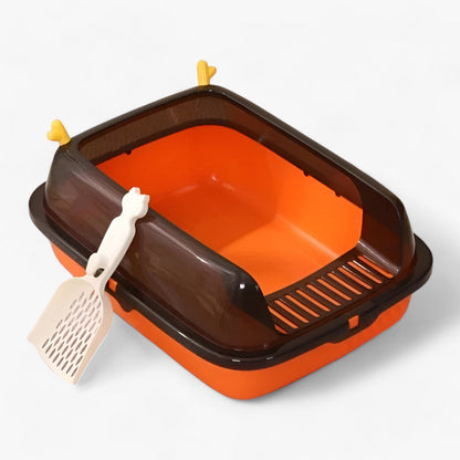 Halb-Offene Katzentoilette - Modernes Design für Leichten Zugang und Sauberkeit