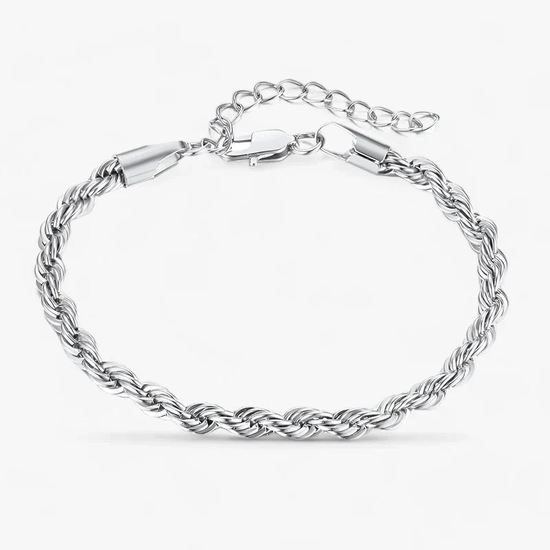 Schlankes gedrehtes Kettengliederarmband - Vielseitig und stilvoll für Männer