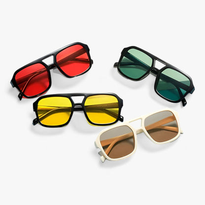 Iconic | Vintage Quadratische Sonnenbrille - Stilvoller Augenschutz für Alle Gelegenheiten