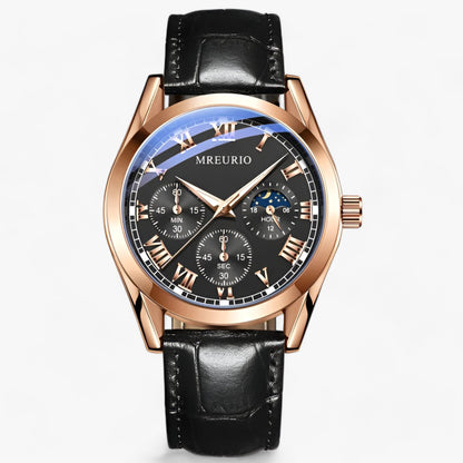 Herren-Quarzuhr - Luxus Lederarmband Business Uhr