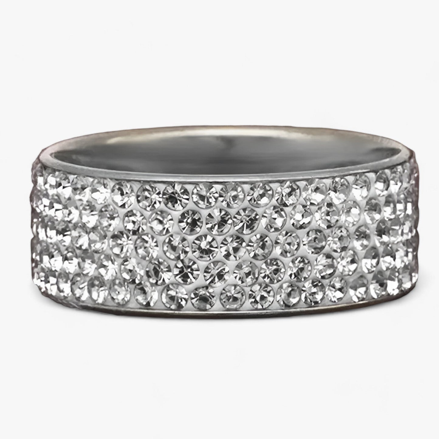 Kristall-Ehering – eleganter Edelstahl