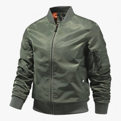 Pilot Jacket Herren - Stehkragen Fliegerjacke Einfarbig
