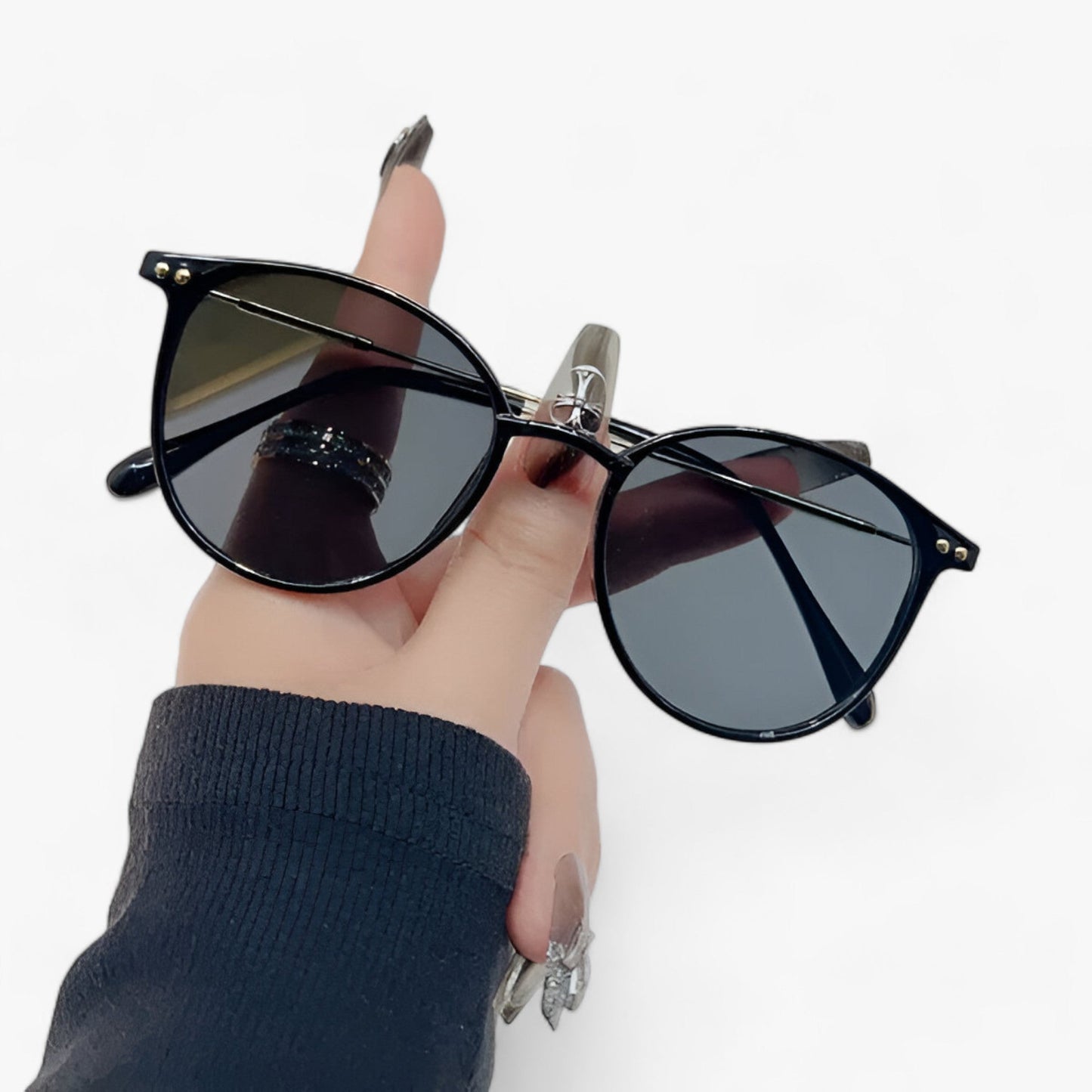 Luxus-Sonnenbrille - Klassischer runder Rahmen für Augenschutz