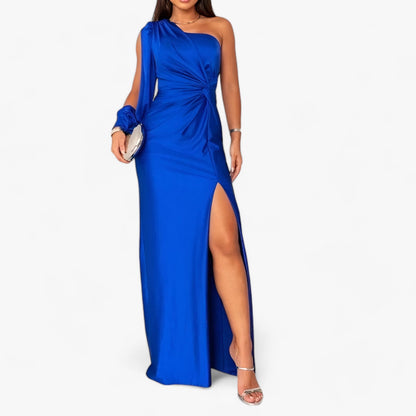 Satin-Langes Kleid - Elegant und Komfortabel