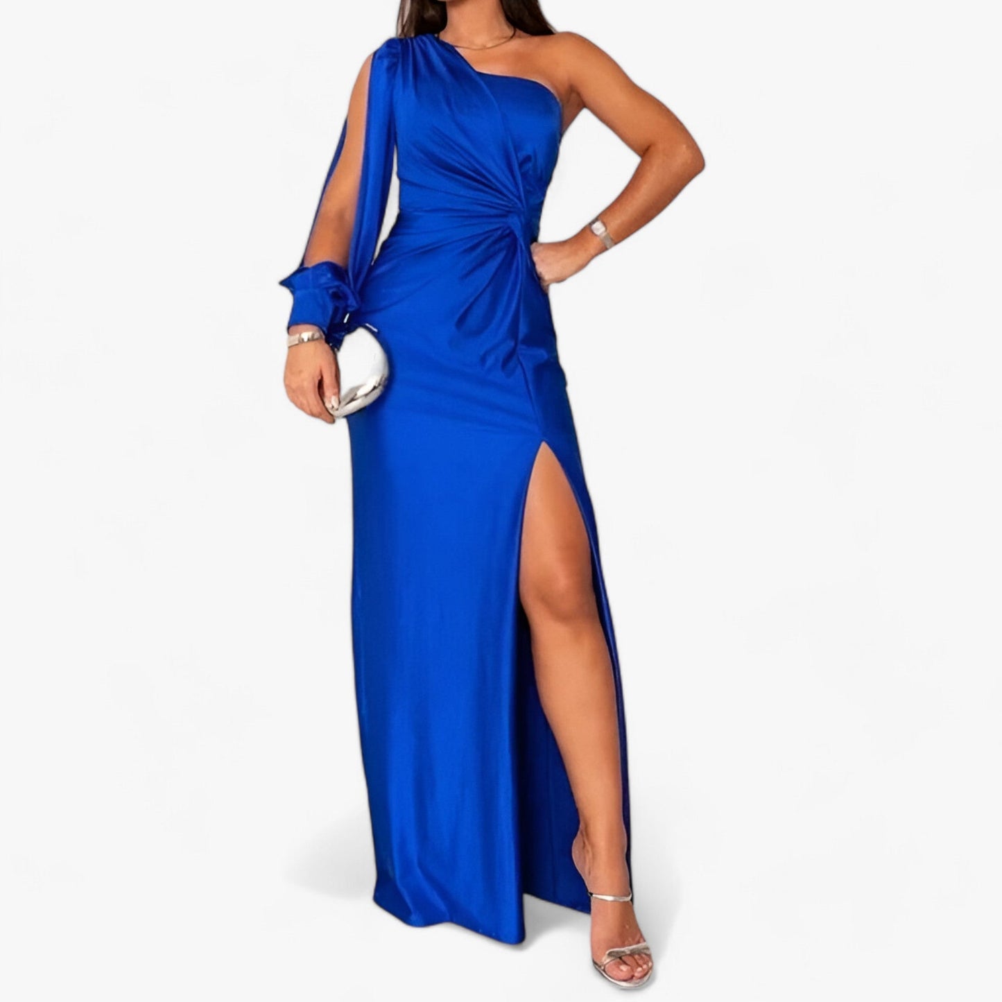 Satin-Langes Kleid - Elegant und Komfortabel