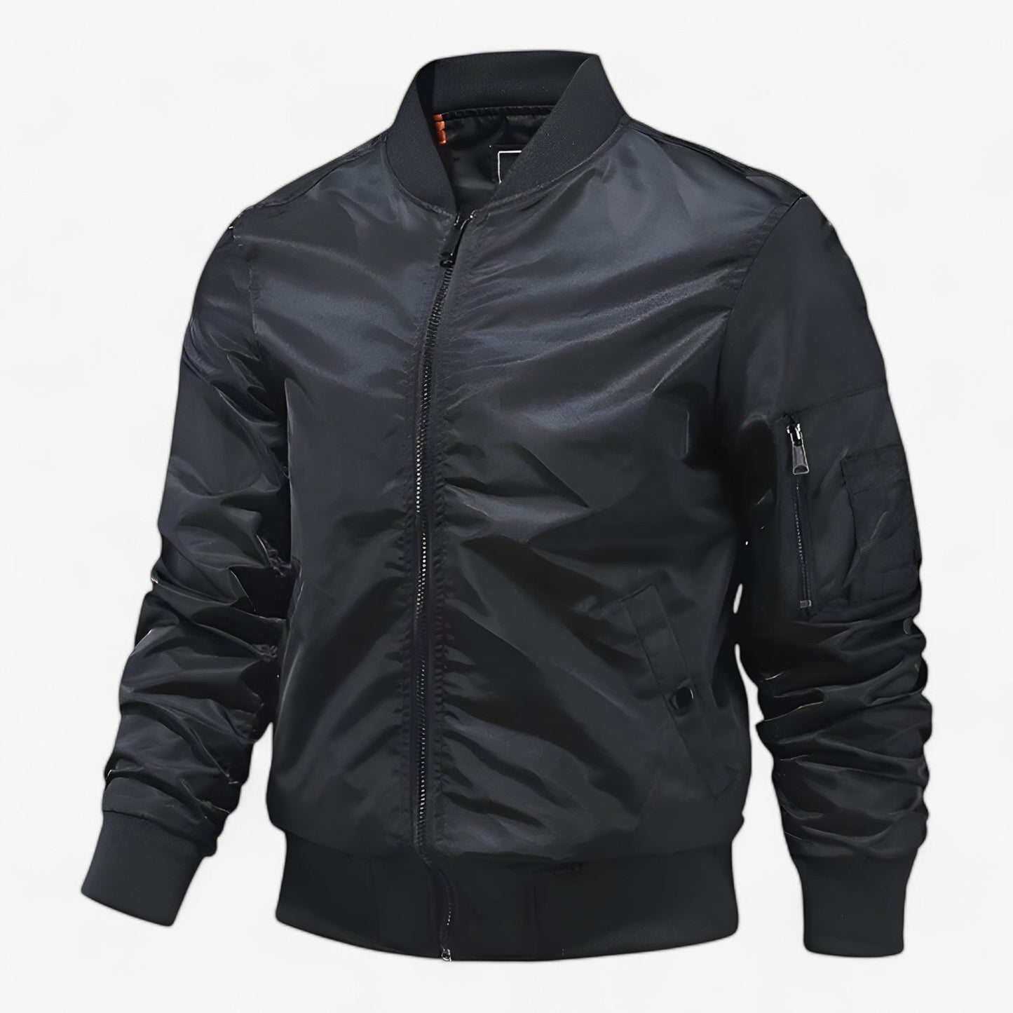 Aero | Pilotjacke für Herren – Stehkragen Fliegerjacke Einfarbig