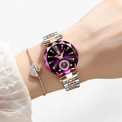 Damen Luxus Edelstahl Uhr - Klassische Eleganz und Haltbarkeit