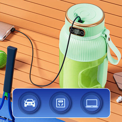 Juice2Go | Duo Multifunktionale tragbare Saftpresse mit Digitalanzeige