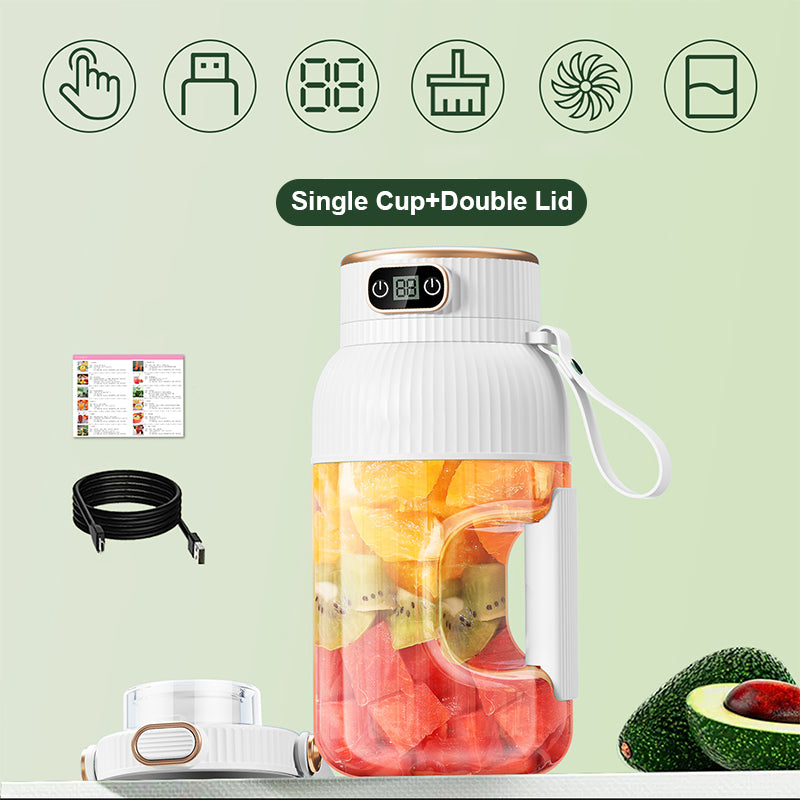 Juice2Go | Duo Multifunktionale tragbare Saftpresse mit Digitalanzeige