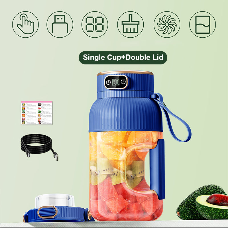 Juice2Go | Duo Multifunktionale tragbare Saftpresse mit Digitalanzeige
