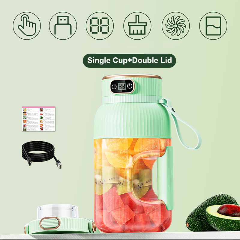 Juice2Go | Duo Multifunktionale tragbare Saftpresse mit Digitalanzeige