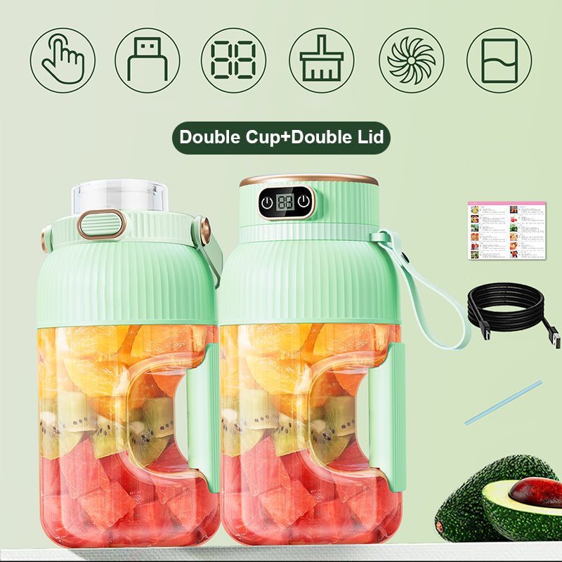 Juice2Go | Duo Multifunktionale tragbare Saftpresse mit Digitalanzeige