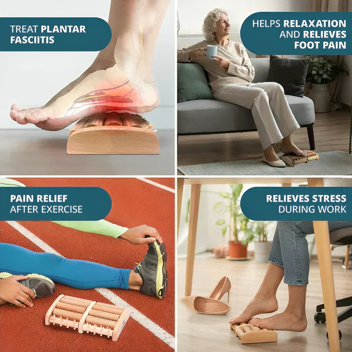 FootEase™ - Holz-Fußroller-Massagegerät | 50 % RABATT